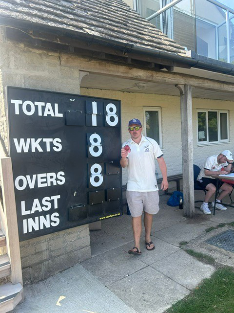 Laurence Mezo took 8-18 from eight overs for Stinchcombe Stragglers