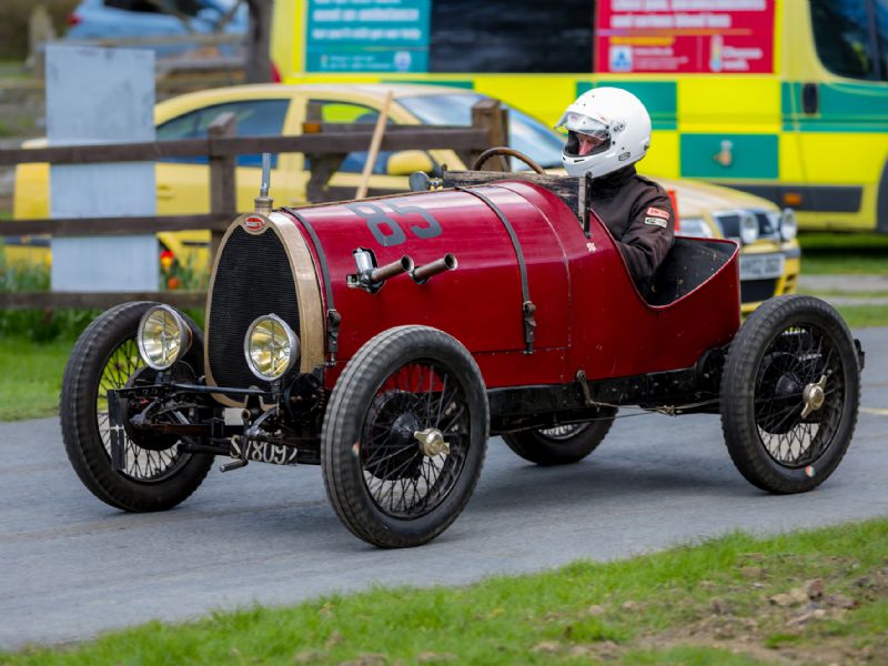 Full speed ahead for Rupert Marks in a Bugatti Type 13 Brescia. Picture, Rob Wilson, Cotswold Photos