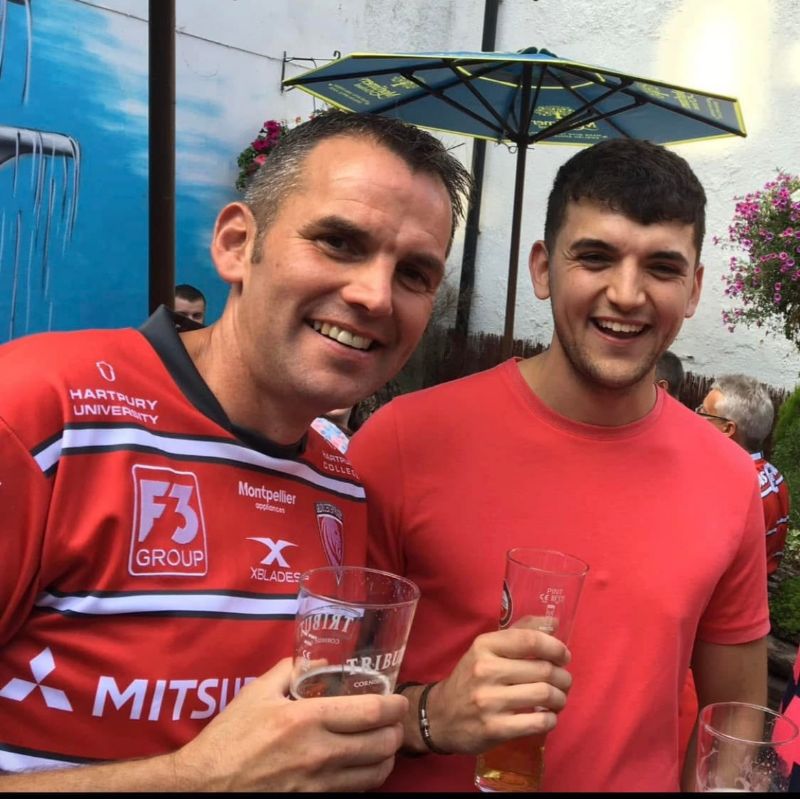 Louis Badham with his dad Martin