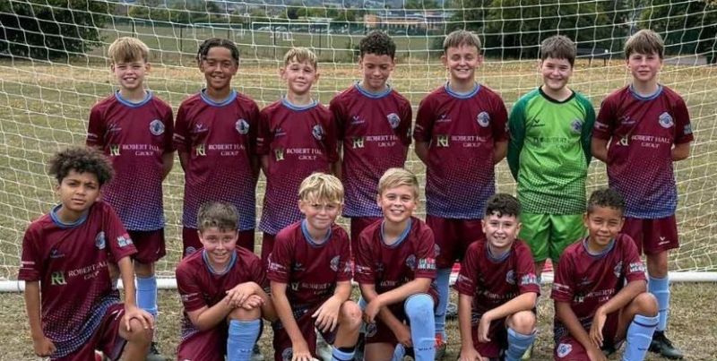 Tuffley Rovers Youth Under-12s Blues, back row, from left, Harley Pritchett, Logan Lyn, Benji Broadbent, Broady Neal, Chance Smith, Nate Jones, Matthew Thomas. Front row, from left, Zeke Adamson, Jude Hall, Jake Worrall, William Howells, Charlie Taylor and Isaac Foster
