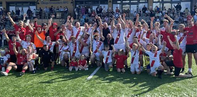 Gordon League celebrate their win over Ashford