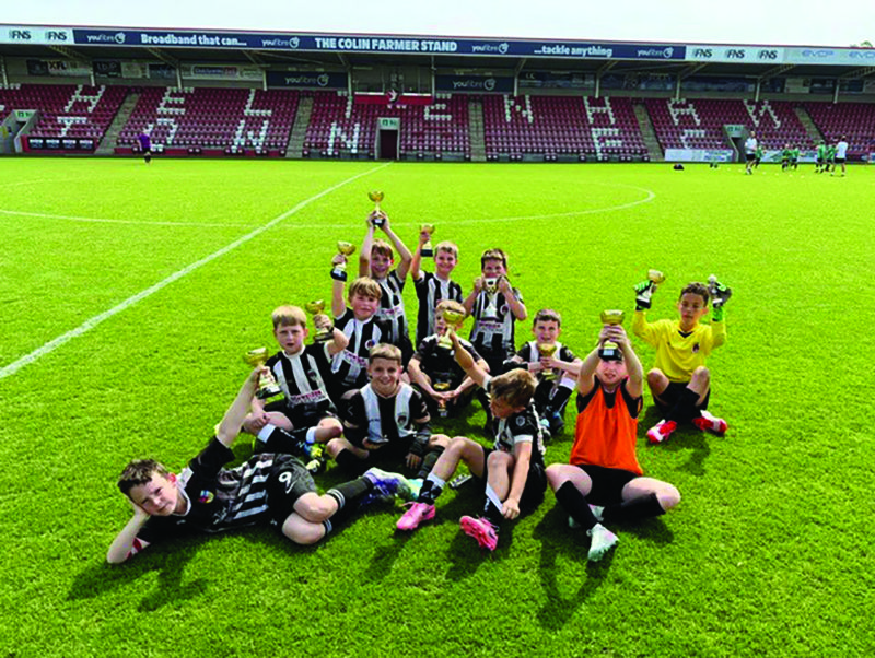 Brockworth Albion Youth Under-9s after their win at Whaddon Road
