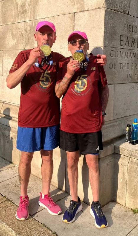 Matt and Greg Leyshon ran the recent London Marathon together