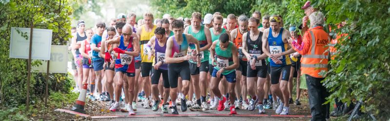 The start of the Bourton Half Marathon