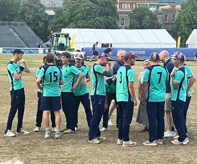 Bourton Vale Vikings enjoy the moment after winning the Cheltenham Premier T20