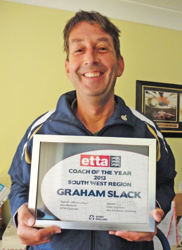 Graham Slack was voted South West Coach of the Year in 2013