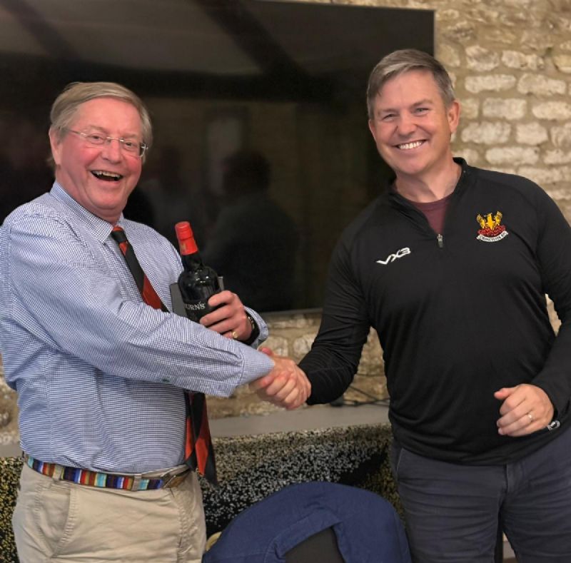 Cirencester chairman Rich Millbank, right, with former president Nick Theakston
