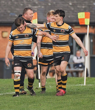 Joe Twomey, right, with Ryan Barnett