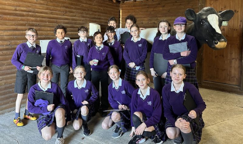 Gloucestershire's Wycliffe Prep School pupils visited Marshfield Farm in the Cotswolds to present their ideas for a new Christmas ice cream flavour