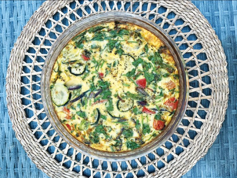 You can refrigerate the frittata for up to five days, which makes it ideal for midweek lunches
