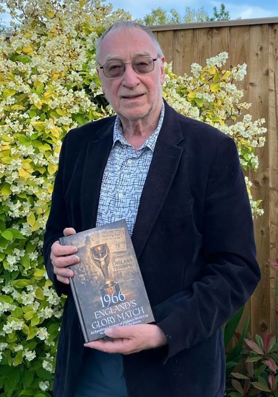 Cheltenham Town fan Adrian Bailey with his book ‘1966 The Glory Match’