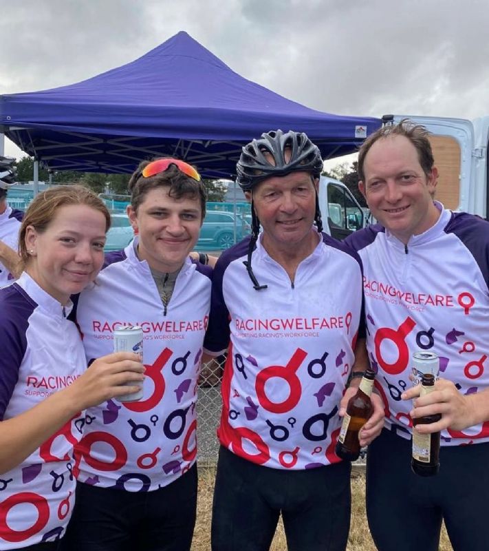 Ben Pauling, right, took part in last year’s Great Racing Welfare Cycle challenge