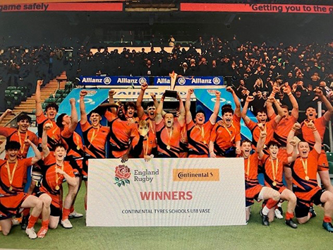 King’s School celebrate their Twickenham triumph. Picture, Leo Wilkinson Photography