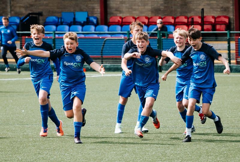 A special moment as Stratton Youth Under-12s win the County Cup. Picture, Ben Raban