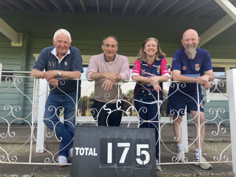 Stroud celebrate their 175th anniversary, from left, club president Dave Moore, Barry Wright, junior coordinator Vicky Culver and chairman James Collins