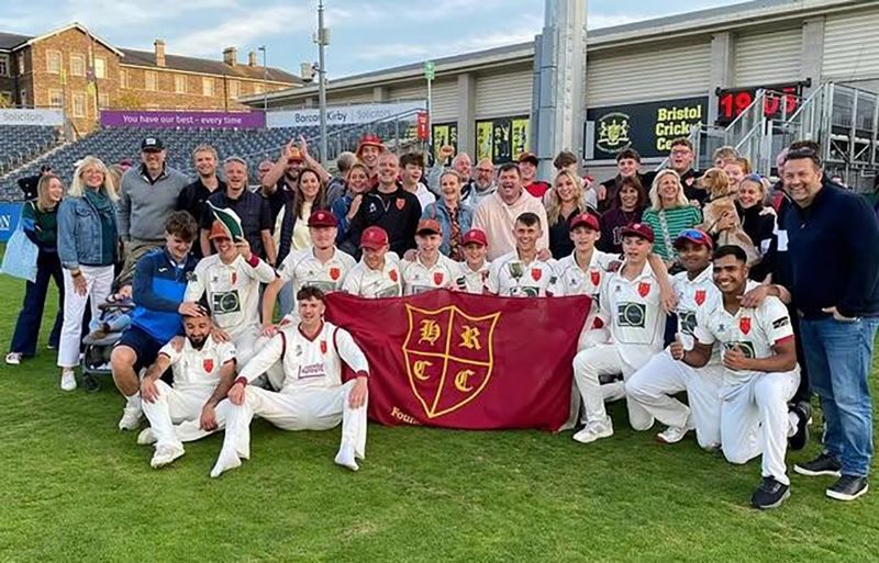Hatherley and Reddings players and supporters celebrate last season’s County Cup win