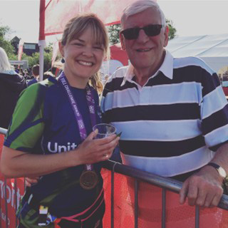 Abigail Watling with her grandad Jim