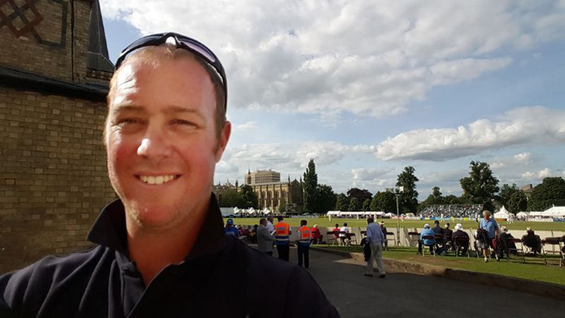 Head groundsman Christan Brain