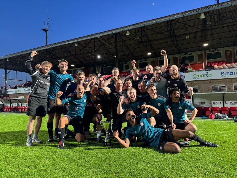 Cheltenham United celebrate their cup success