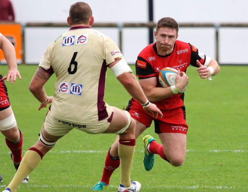 Luke Eves in action against Doncaster Knights