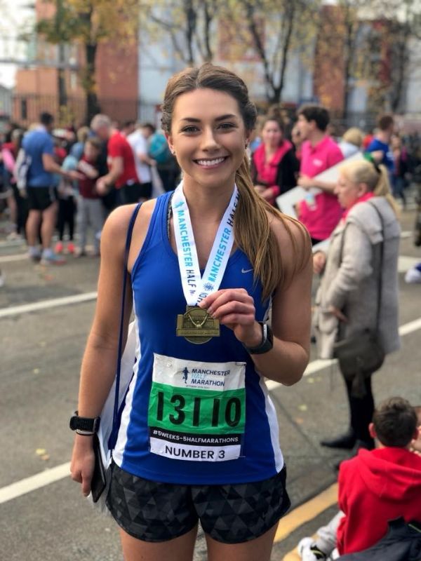 Amy Gomer after the Manchester Half last week