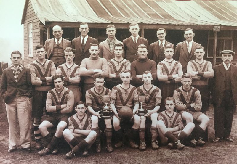 Harrow Hill Football Club in the early days. This picture is believed to date back to the early to mid 1940s
