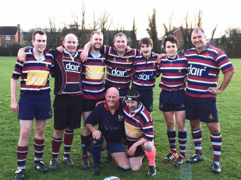 Steve Yiend (front left) after a game to mark his 65th birthday. Also pictured: family members (back row, from left) Rob Kingscott, Paul Kingscott, Dan Yiend, Dave Kingscott, James Kingscott, Marcus Raymond and Chris Raymond. Front right, Dick Lewis