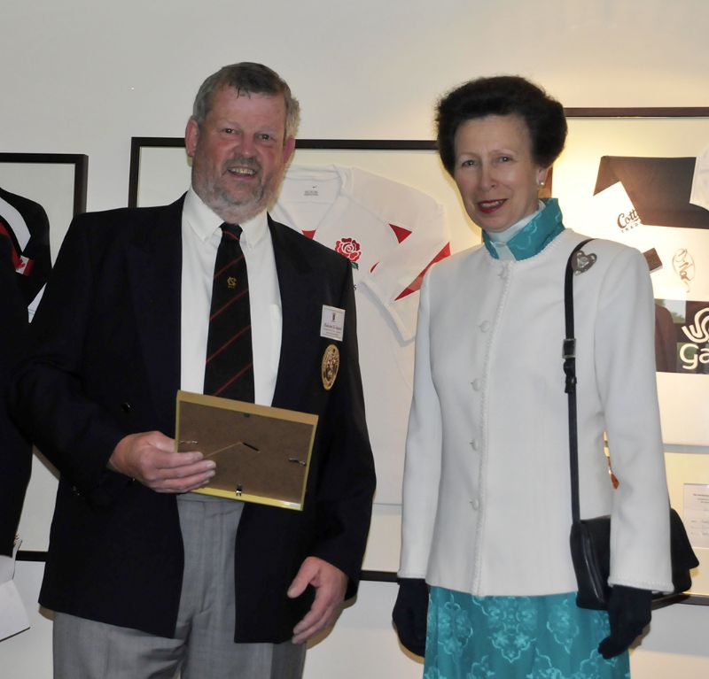 Malcolm Kedward with his award which he received from Princess Anne last year
