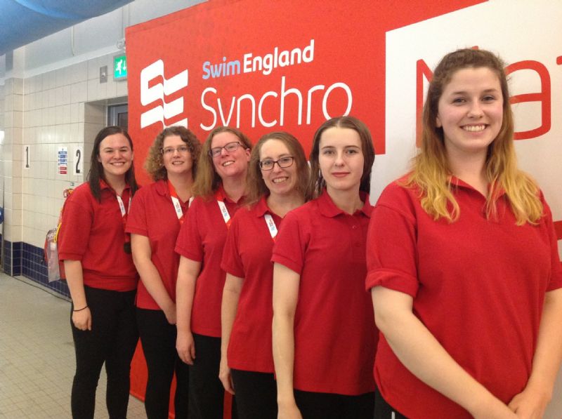 Cheltenham Synchronised Swimming Club members enjoyed a great set of results at the National Masters. Pictured, from left, Alyssa Templer, Sam Fancourt, Sarah Pullan, Annemarie Thouless, Chloe Cullen, Charlotte Nash.