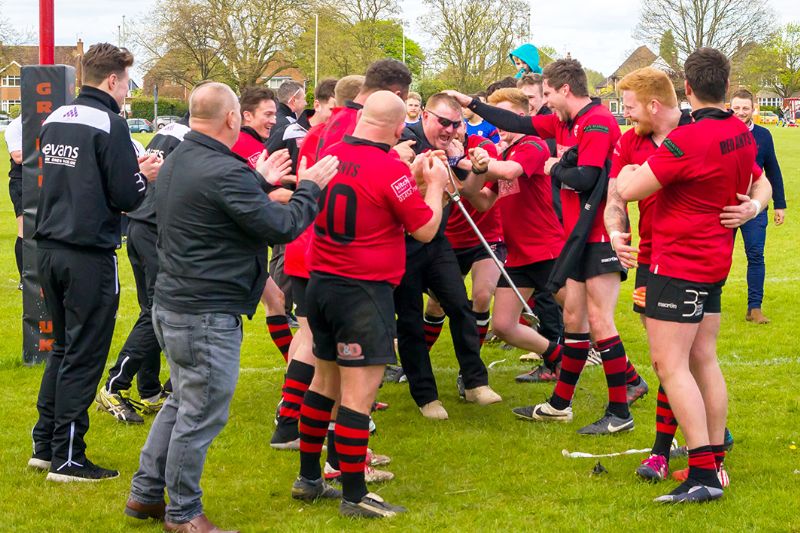 Spartans celebrate their win over Old Whitgiftians. Picture, spl-photos.com (Shaun Lafferty)