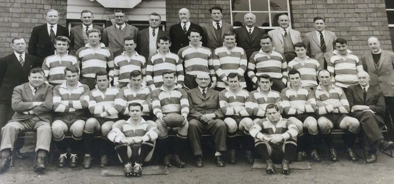 Gloucester in 1961/62. John Bayliss is in the front row, third from right