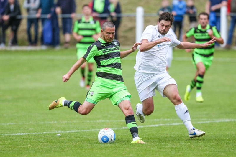 Liam Noble, left, was on target for Forest Green last night
