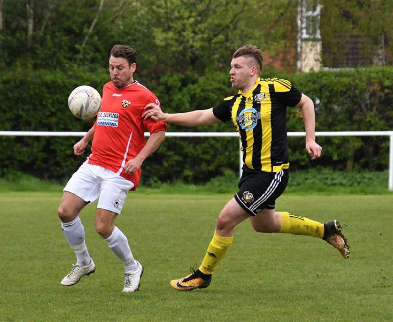 Action from Gala Wilton against Patchway Town. Gala are in yellow and black. Picture, Pete langley