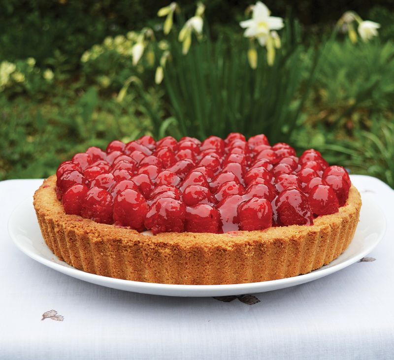 Refreshing raspberry tart 	