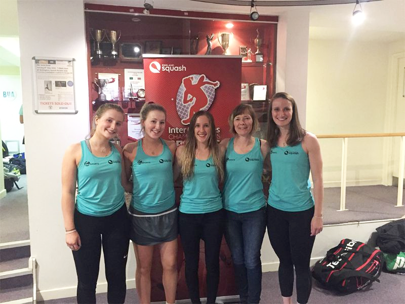 Gloucestershire’s ladies’ team, from left, Carys Jones, Ellie Jones (captain), Rebecca Quiney, Claire Pulley and Haley Mendez