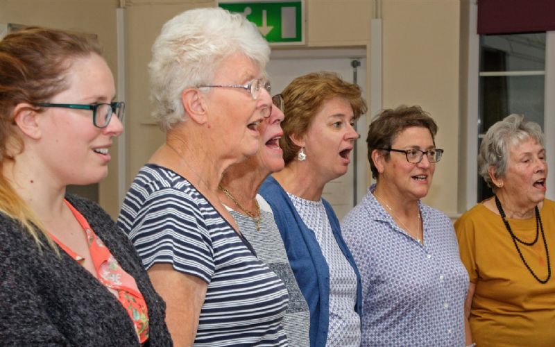 The choir during a recent rehearsal