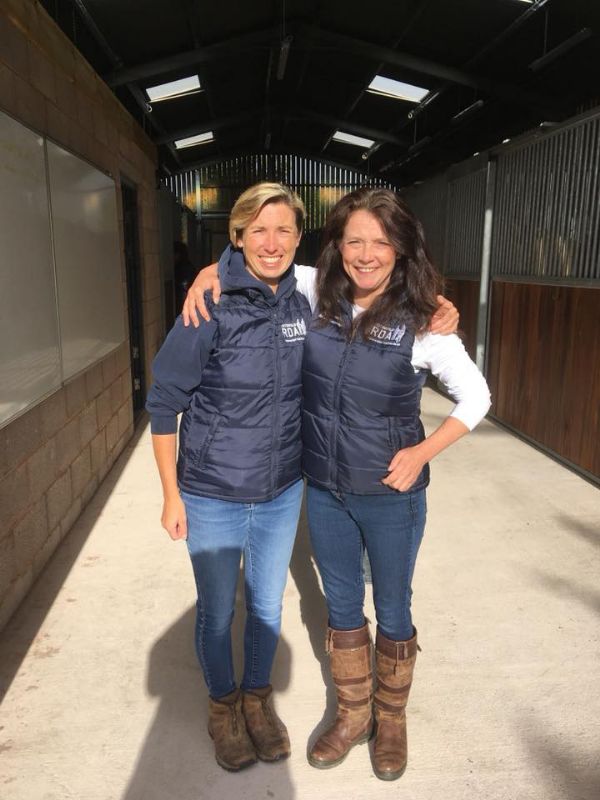 Debbie Powell, Cotswold RDA operations manager, and Claire Jenkins, right, at the entrance to the new stable block