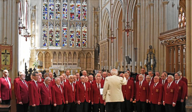 The choir during their recent concert at Bath Abbey