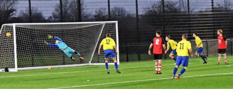 Action from Rockleaze Rangers (in red) v Broadwell Amateurs. Picture, Pete Langley