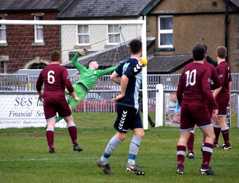 Action frrm Broadwell Amateurs v AEK Boco. Broadwell (maroon) won 3-1. Picture, Pete Langley