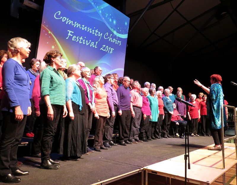 Members of Heart&Soul performing at the annual Community Choirs Festival in Stratford Upon Avon