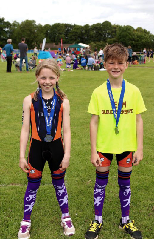 Daisy James and Nathan Bottomley are members of Tri Team Glos Young Triathletes