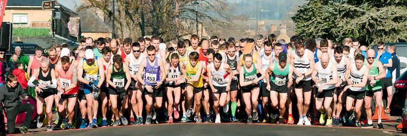 The start of this year’s Bourton 10K. Picture, John Gibson