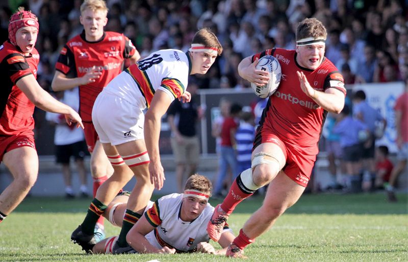 Joe Howard playing for Hartpury in South Africa