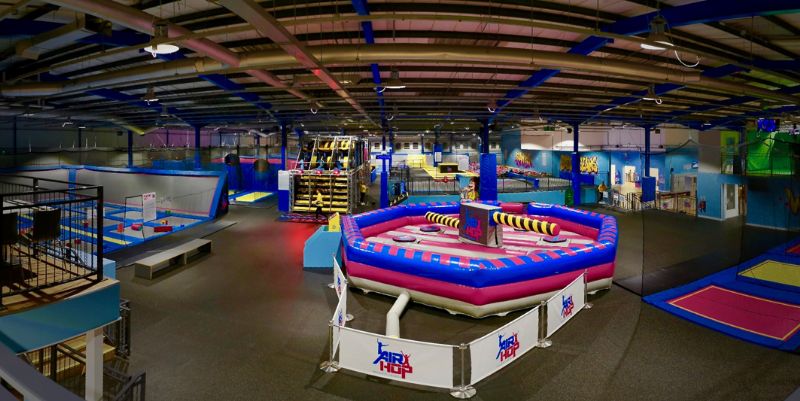 There's plenty of variety in the huge trampoline park