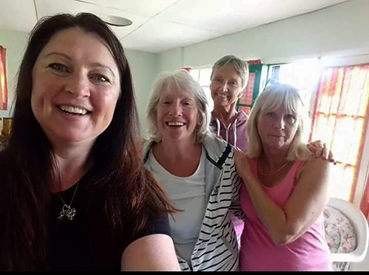 Gloucester Wotton Lawn Tennis Club ladies’ A team, from left, Karlee Jarvis, Patricia Burdett, Bernadette Padfield and Dale Williams