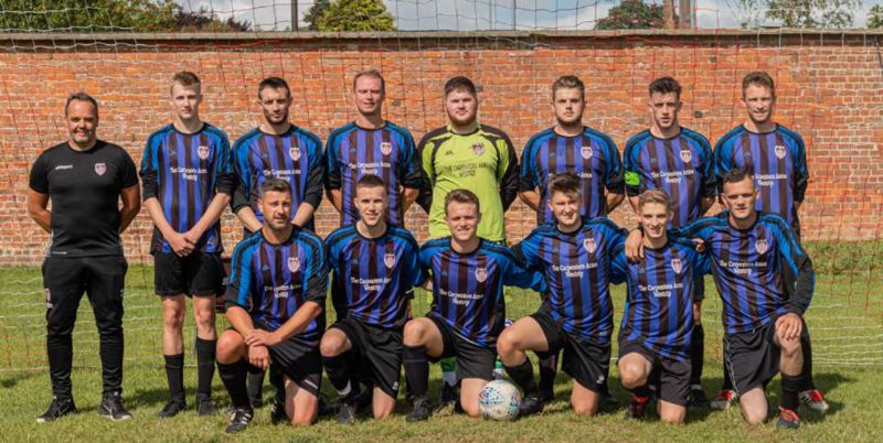 Rodborough (and Cainscross) Old Boys 2019/20, back row, from left, Mark McNally (manager), Chay Jones, Charlie Norfolk, Tom May, Jon Butcher, Dom Butcher, Barny Jones, Mark Ferrier. Front row, from left, Phil Ruthers, Sam Coxhead, Lance Rennolds, Jack Chudleigh, Elijah Fletcher, Steve Woodward and Dan Robinson (out of picture).