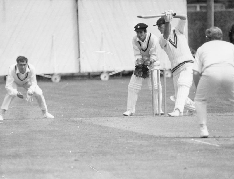 Ron Nicholls playing a typically stylish cover drive