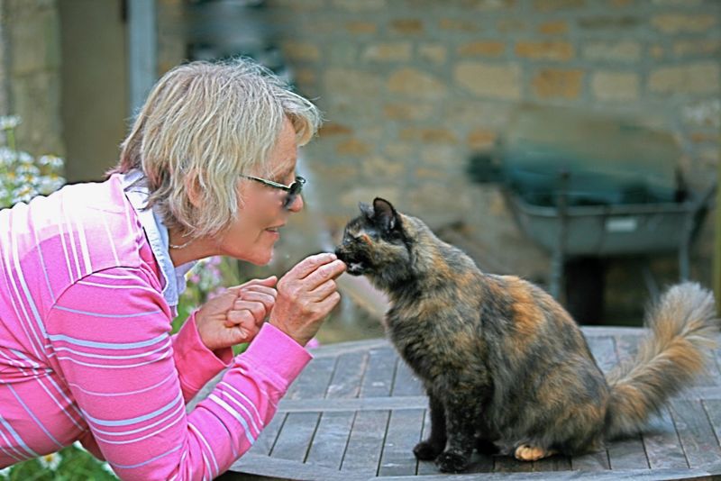 Celia and her cat Tilly