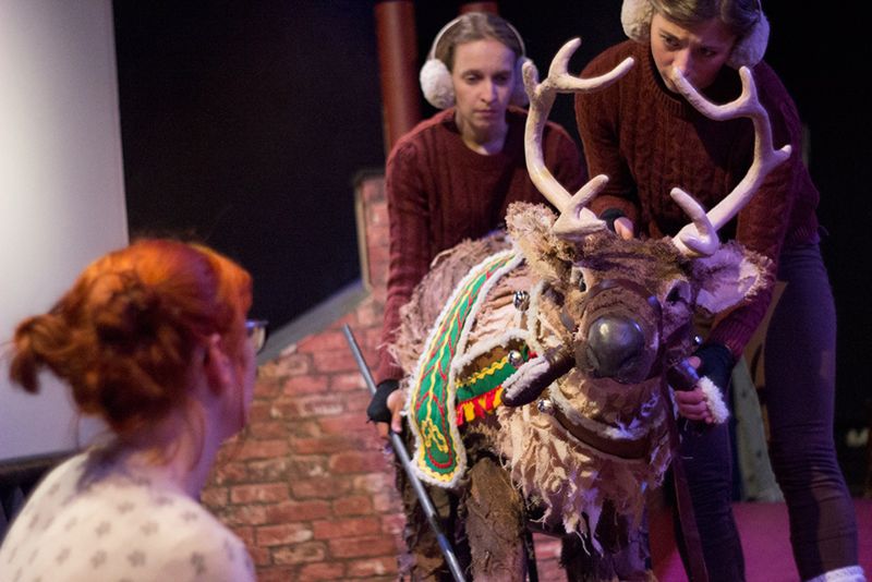 The reindeer was created by Bristol-based puppet-maker based